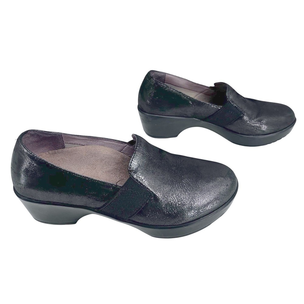 Dansko Abeo 37 Black Leather Slip On Comfort Casual Loafer Shoes